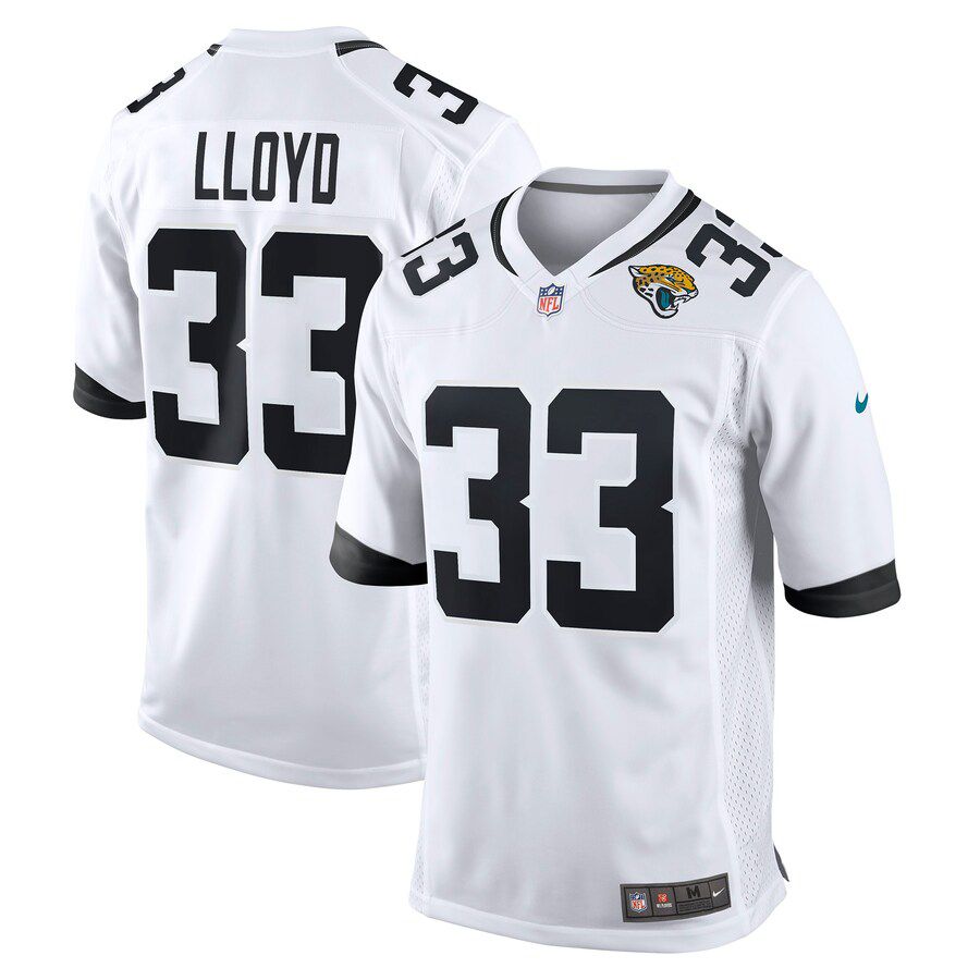 Men Jacksonville Jaguars #33 Devin Lloyd Nike White Away Game Player NFL Jersey